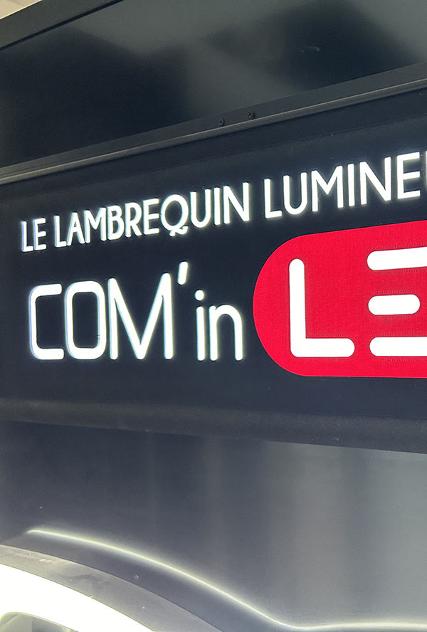 Le lambrequin LED de Com'in LED