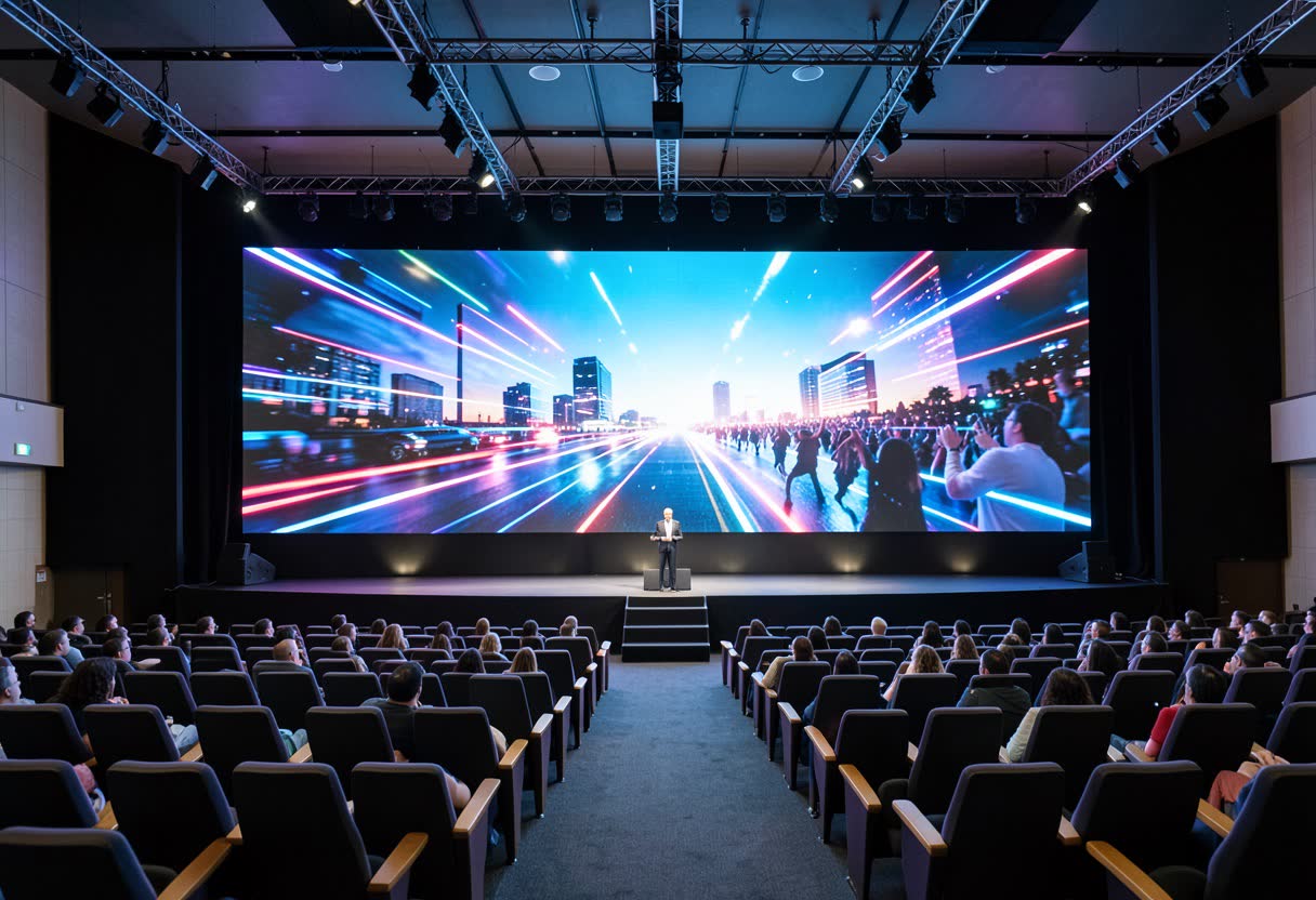 Mur LED pour un auditorium de conférence