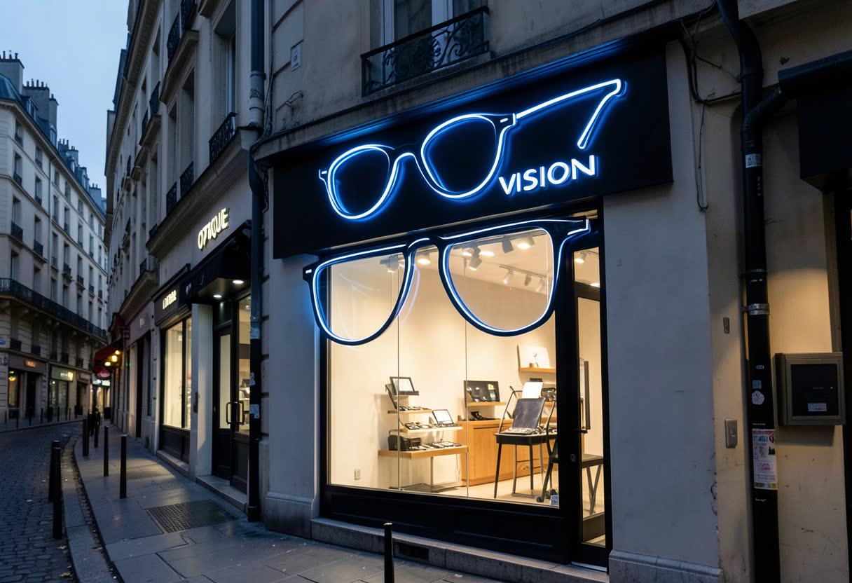 Drapeau lunettes pour opticien
