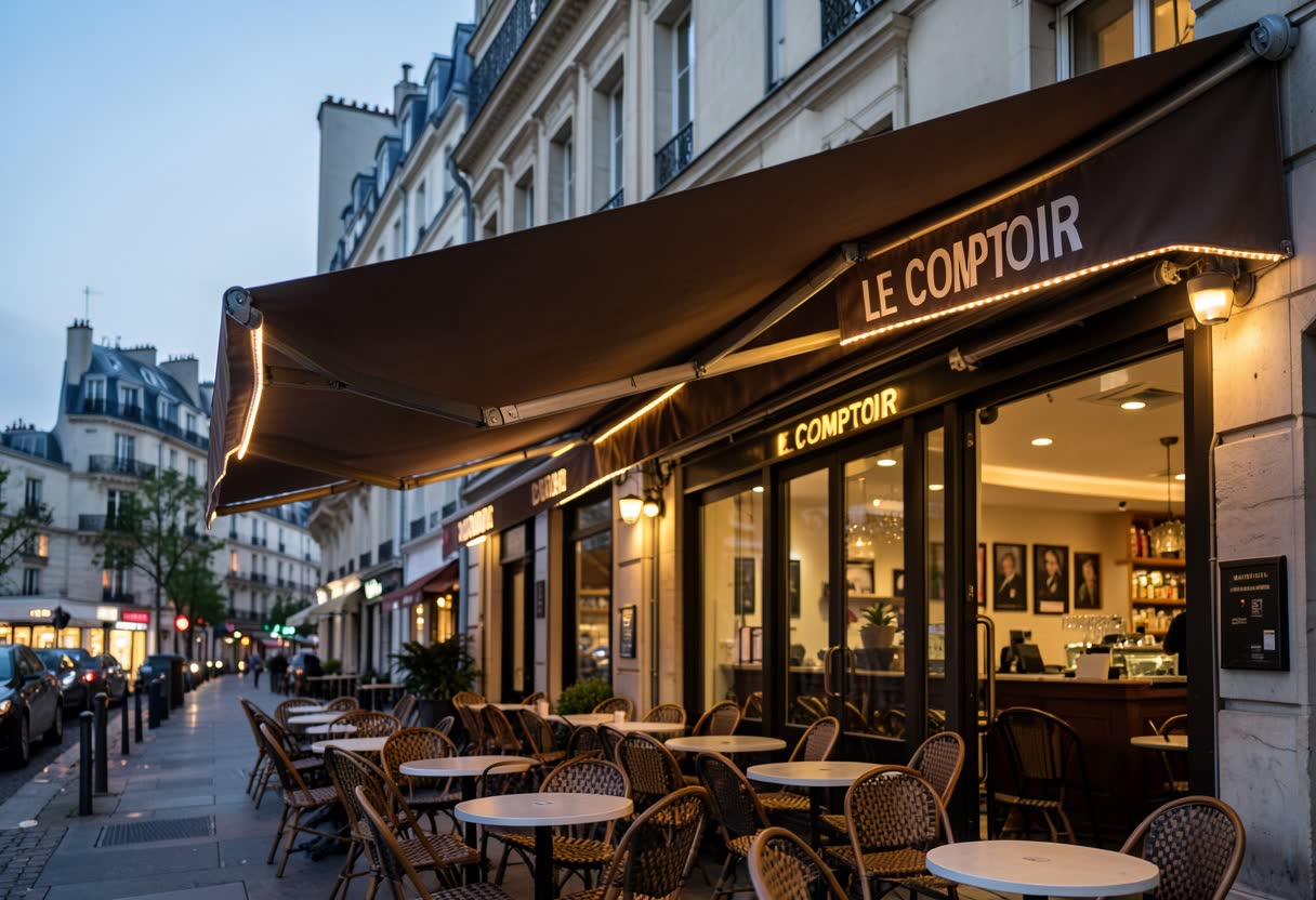 Store avec lambrequin LED